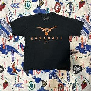 Vintage Nike Y2K Texas Longhorns Baseball Heavy Graphic T Shirt